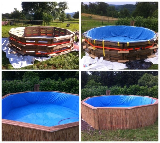 DIY 10 Pallet Swimming Pool