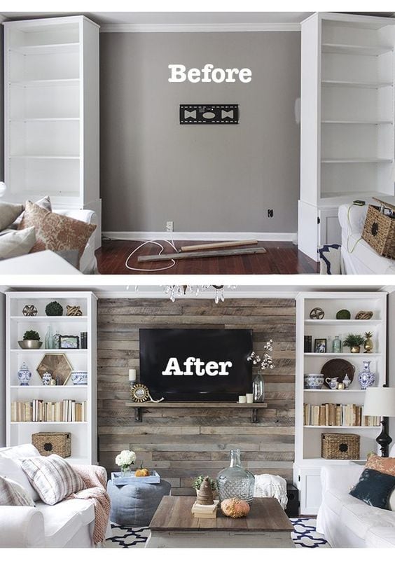 DIY Pallet Accent Wall...awesome Pallet ideas!