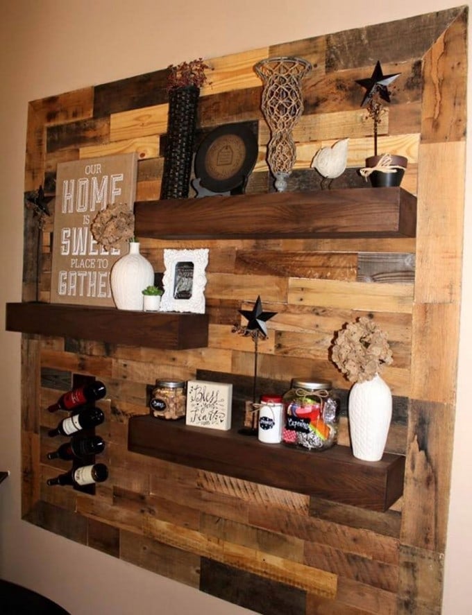 DIY Pallet Floating Shelves...these are the BEST DIY Pallet & Wood Ideas!