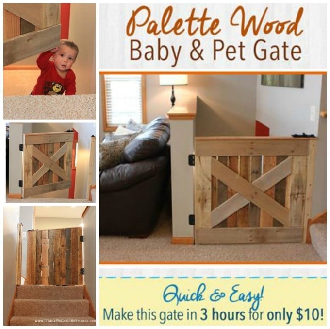 DIY Wood Pallet Baby & Pet Gate