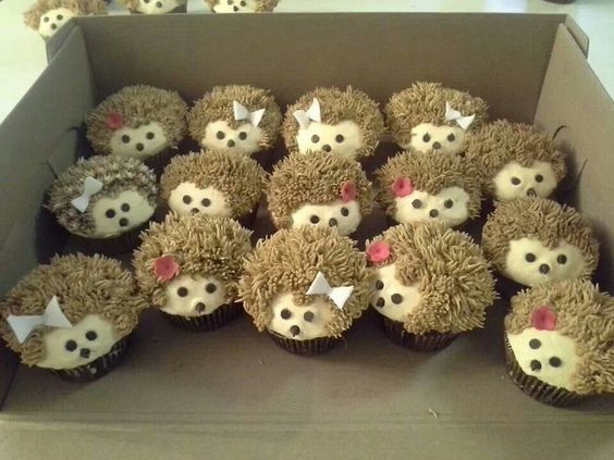 Hedgehog Cupcakes...these are the BEST Cupcake Ideas!