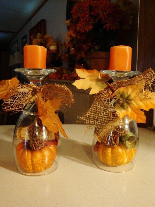 Lined Burlap Curtains also Fall Candle Holder Centerpiece Using Wine 