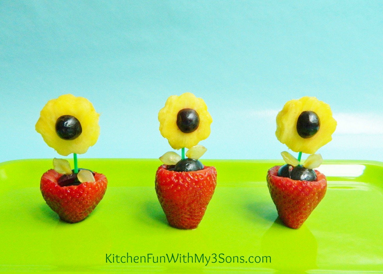 Fruit Flower Snack for Mother's Day! - Kitchen Fun With My 3 Sons