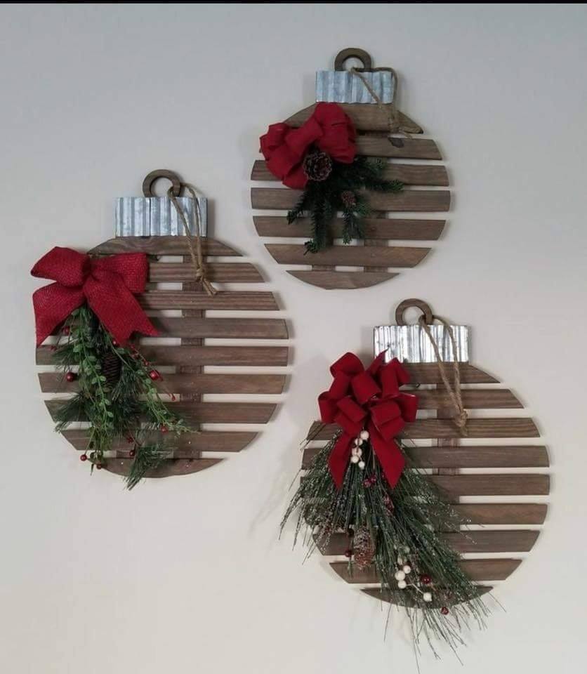Paint Stick Wall Hanging Christmas Ornaments