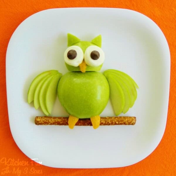 Apple Owl Fruit Snack for Kids