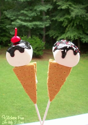 Ice Cream S'mores Pops!