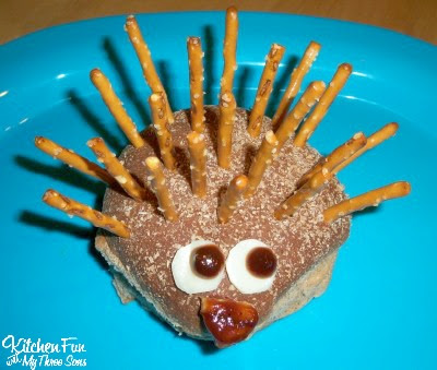 Porcupine Burger...so cute & easy to make from KitchenFunWithMy3Sons.com