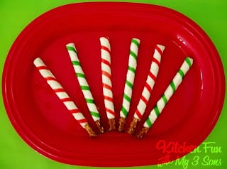 Christmas Chocolate Pretzel Rods