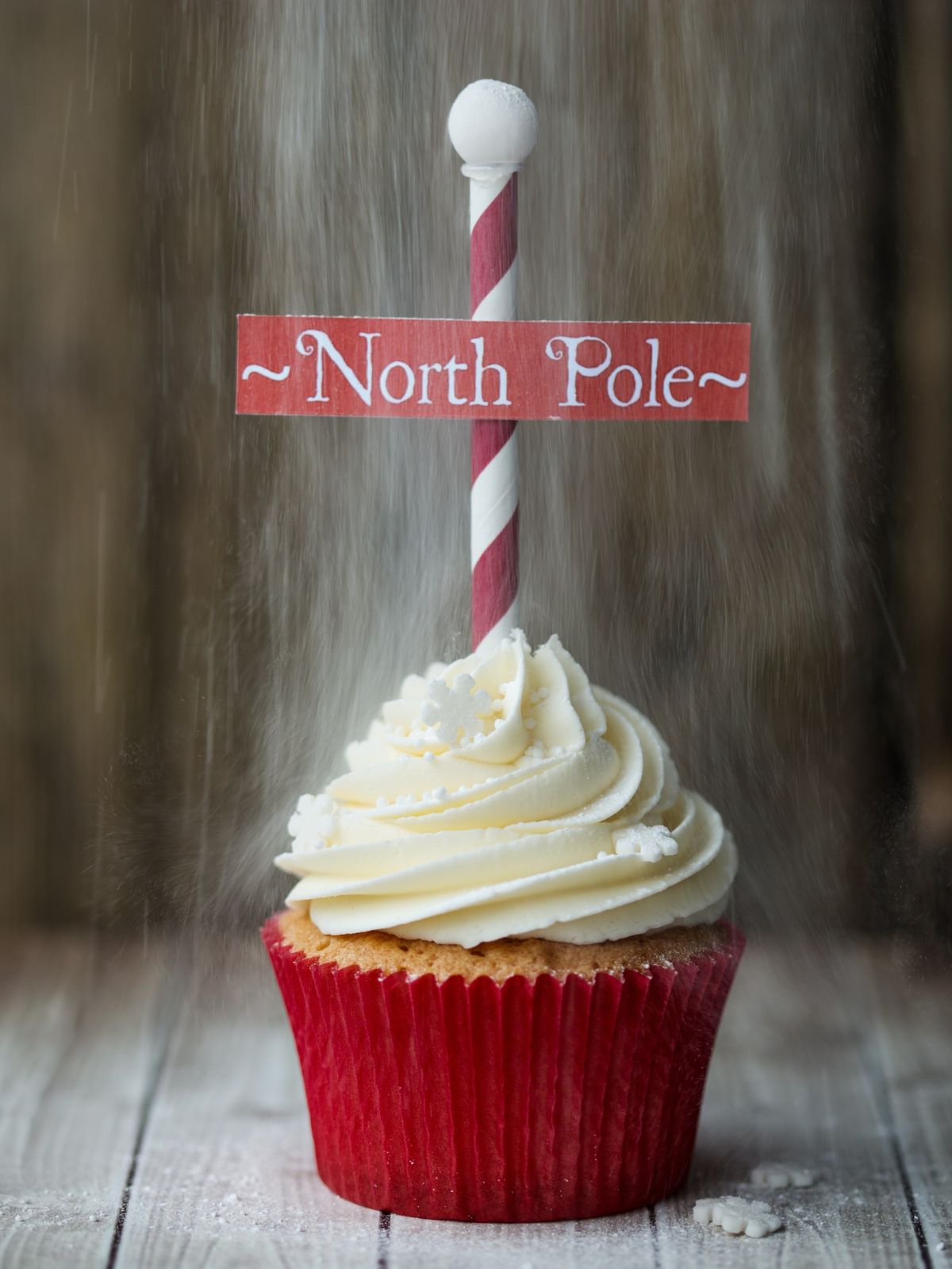 north pole cupcake