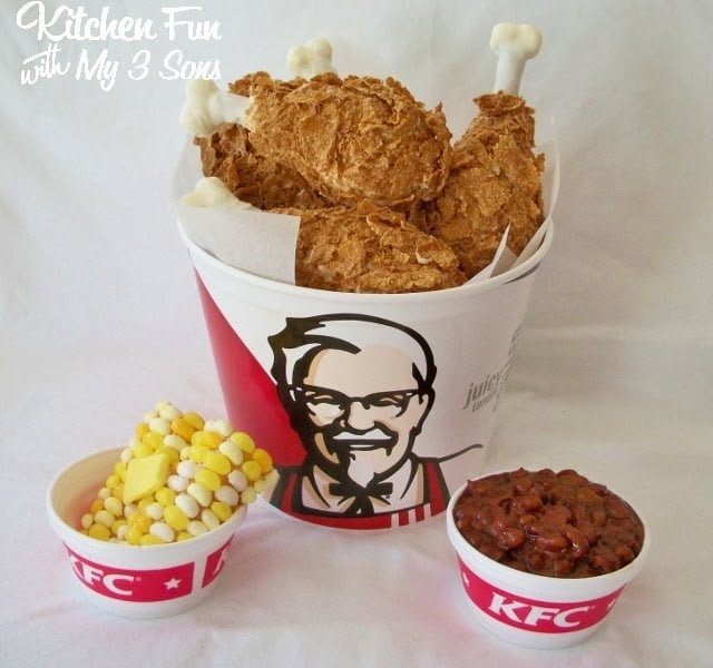 April Fools Day KFC Kentucky Fried Chicken Meal & Sides Dessert