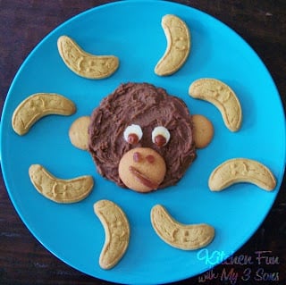 Healthy Monkey Chocolate Cookie Dough Dip with Banana Cookies!