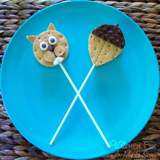 Squirrel and Nut S'more Pops