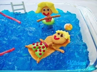 Pool Party Jell-O Dessert!