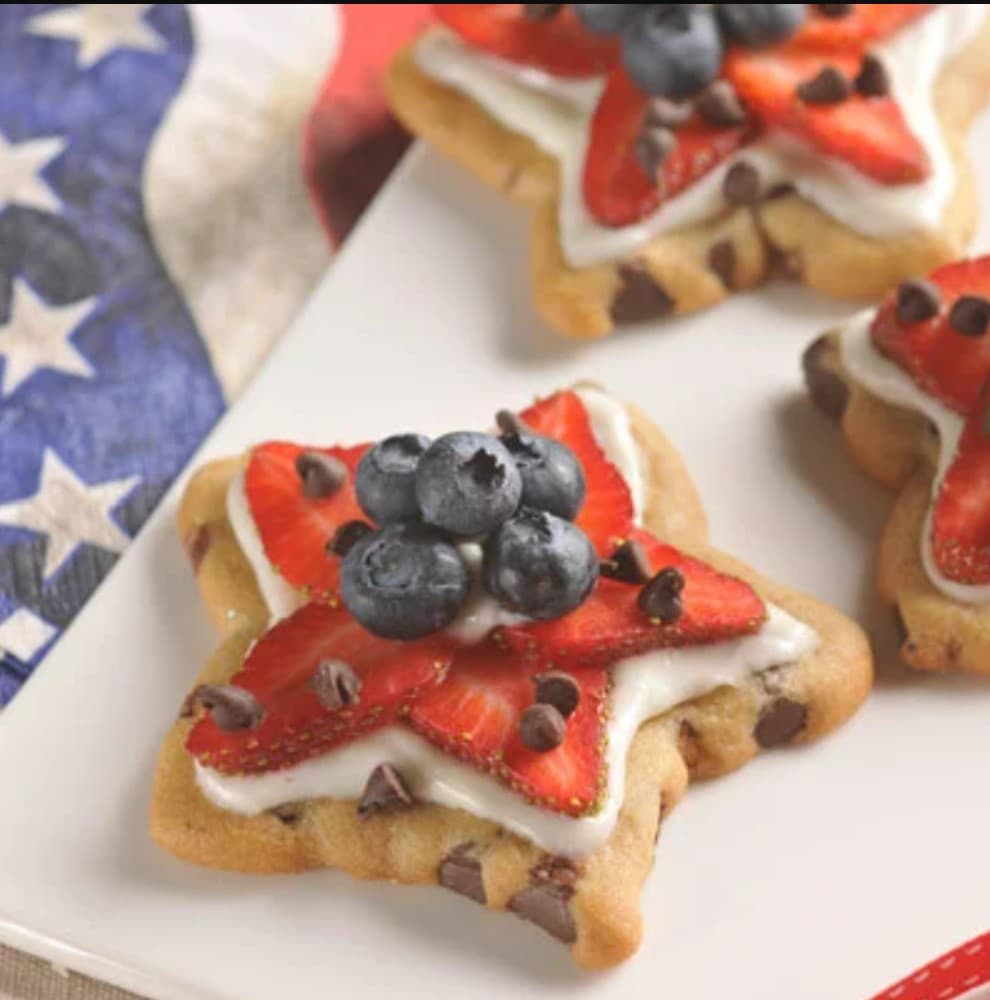 Patriotic Star Chocolate Chip Cookies
