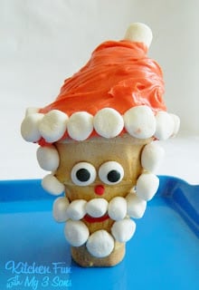 Christmas Cake Cones including a Elf, Rudolph the Red Nose Reindeer, & Santa!