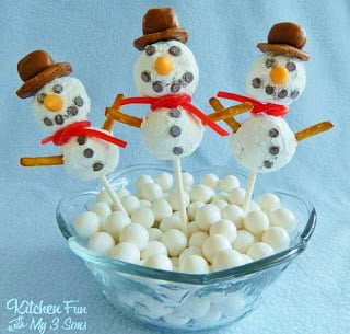Easy Snowman Pops..no frosting!!