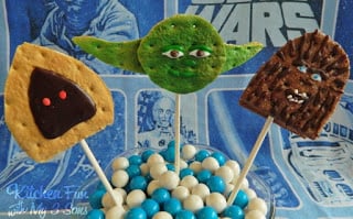 Jawa, Yoda, & Chewbacca all made out of S'mores