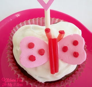 Valentine Butterfly Cupcakes