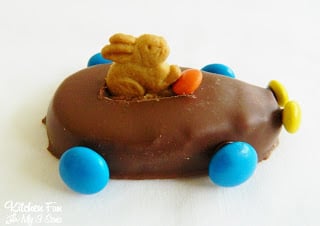 Your kids are going to just love these fun Easter Bunny Reese's Egg Cars and these take just a few minutes to make!