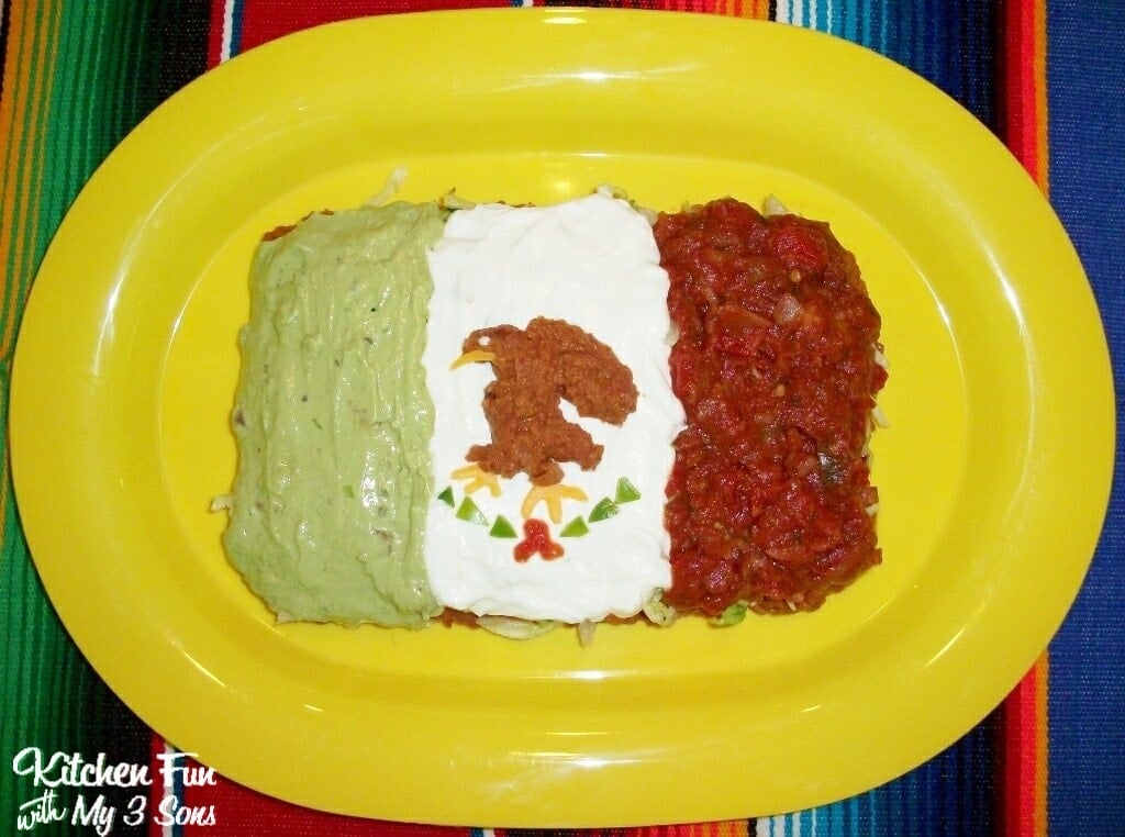Cinco de Mayo Mexican Flag 7 Layer Dip
