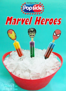 Popsicle Marvel Heroes with free Printable