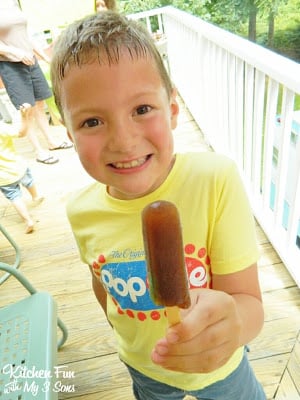 Popsicle's are a perfect treat for sweaty little boys on a hot & sunny day