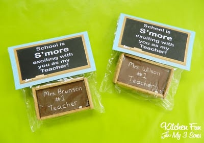Teacher Appreciation Gift - Chalkboard S'mores with FREE Printable!