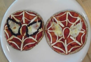 Spiderman Pita Pizzas