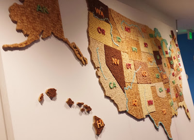 Check out this giant map made out of General Mills cereal