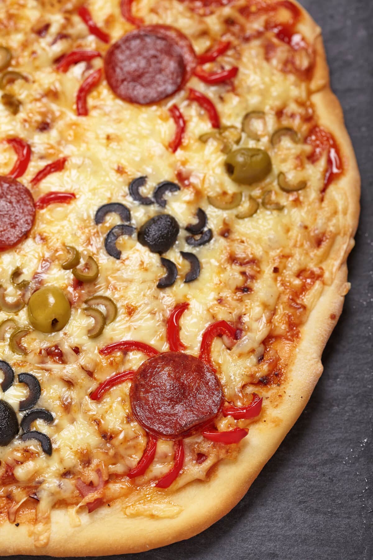 Close up of a Spider Pizza