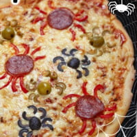 Halloween Spider Pizza pin