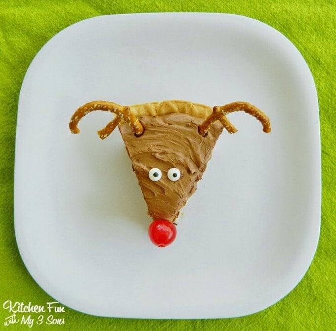 Rudolph the Red Nose Reindeer Pie...this Chocolate Caramel Pie Recipes is AMAZING!