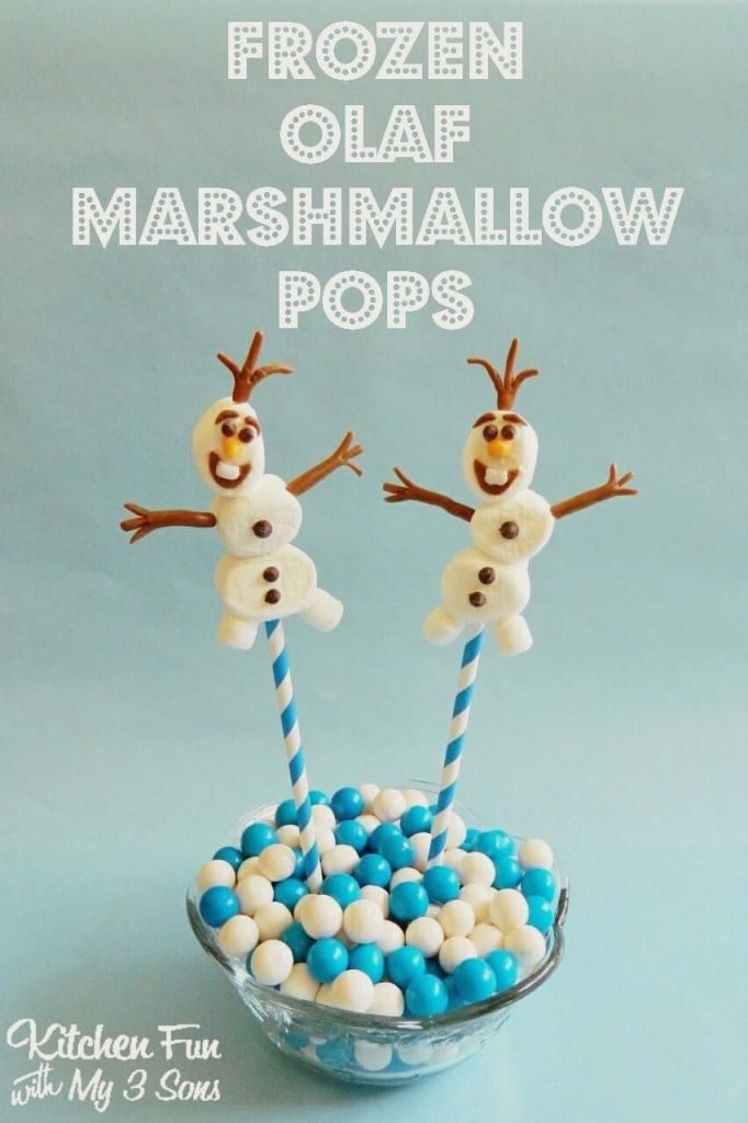 Easy Olaf Marshmallow Pops from the Disney movie Frozen!