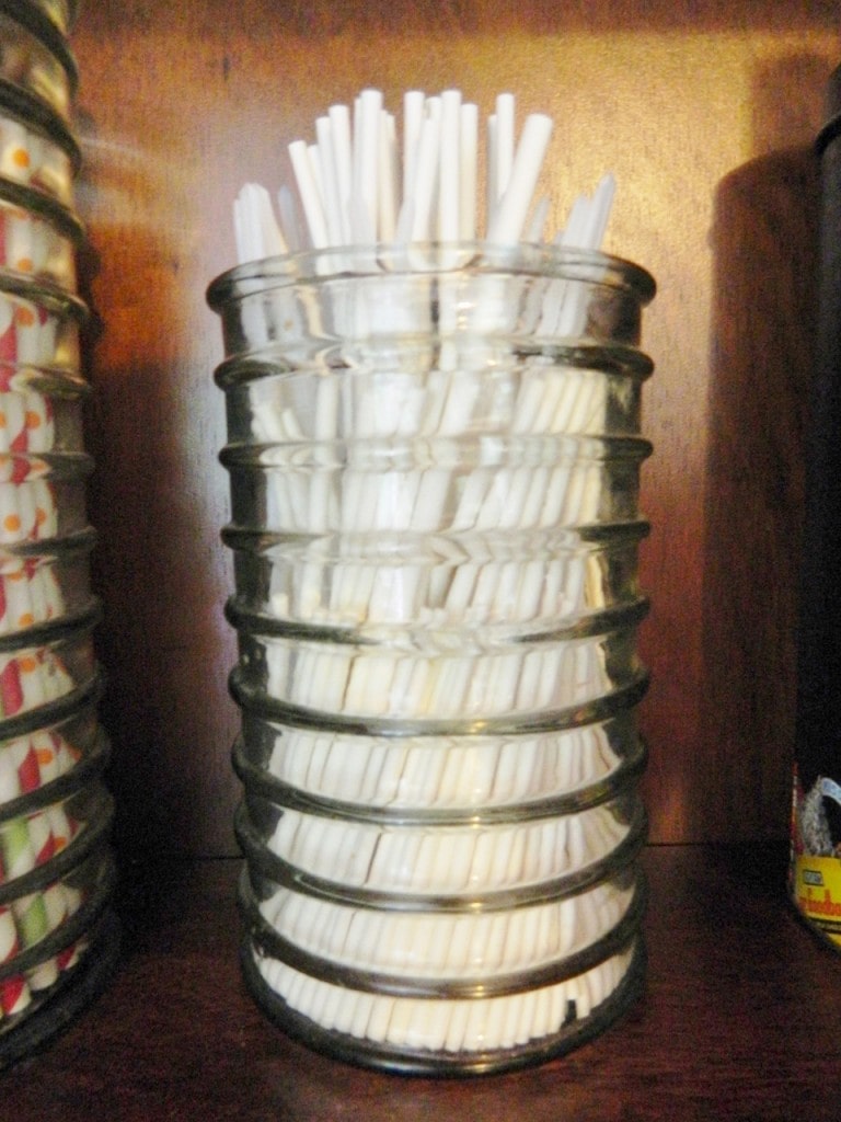 This is where we keep our lollipop & cookie sticks.