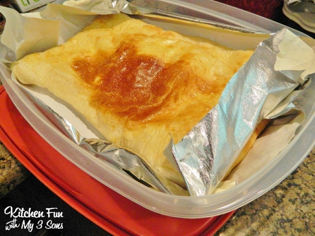 Bake for about 15 minutes & pack up to take along in foil