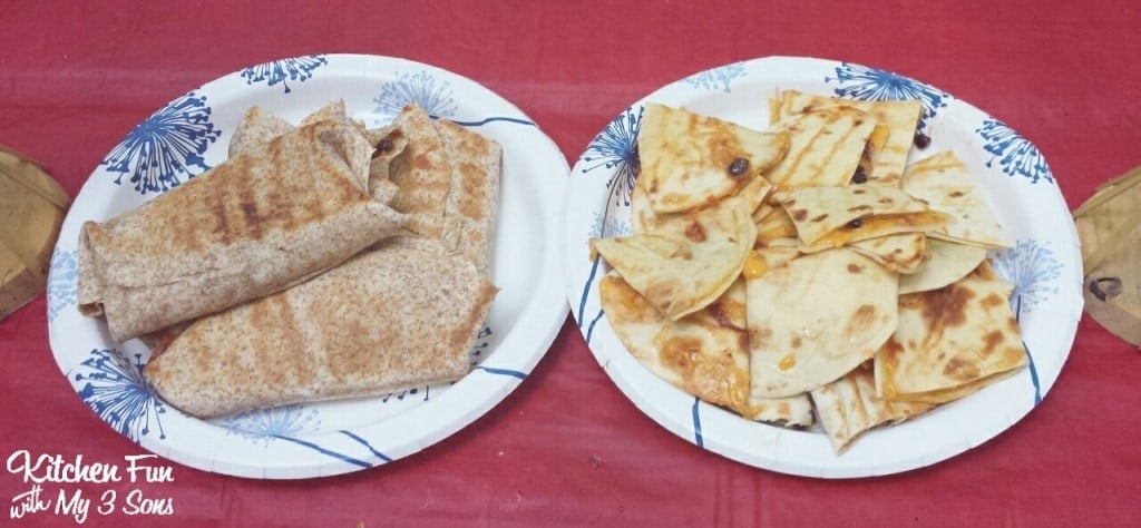 We also made burritos & quesadillas on the grill