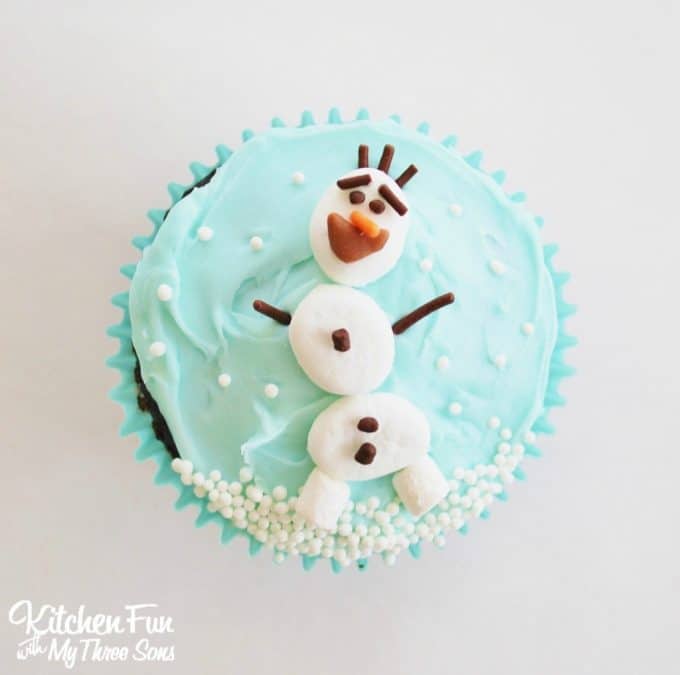 Frozen Olaf Cupcakes