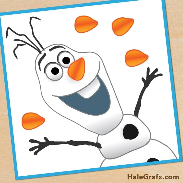 Pin the Nose on Olaf Game with Free Printable