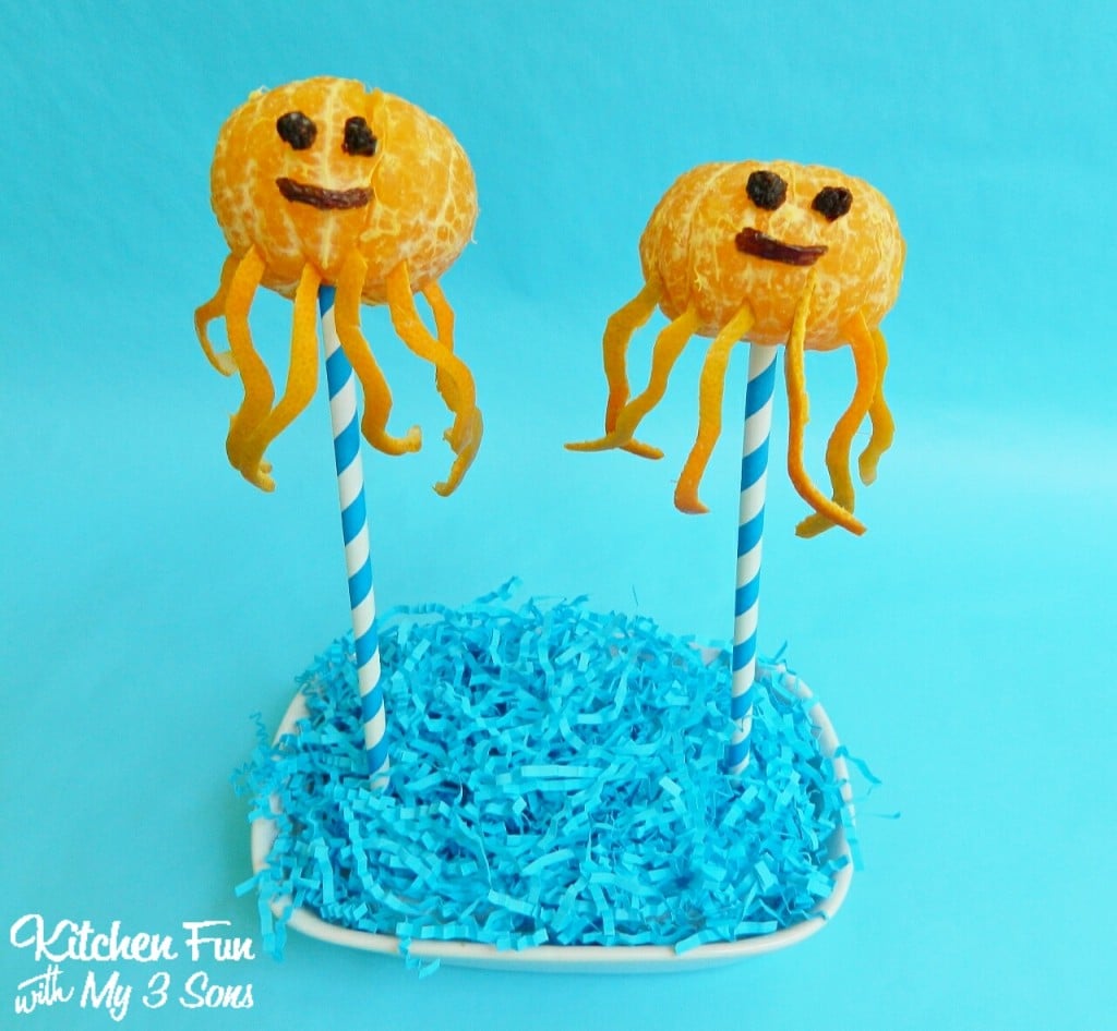 Orange Octopus Fruit Snack - Kitchen Fun With My 3 Sons