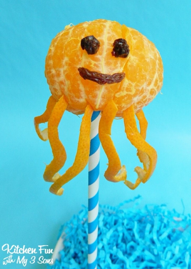 Orange Octopus Fruit Snack Close Up