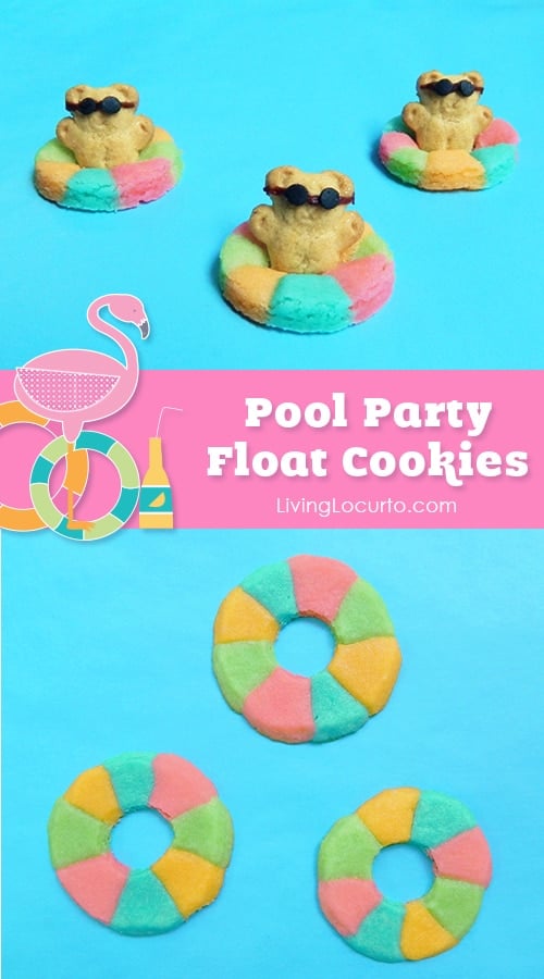 Pool Party Rainbow Float Cookies