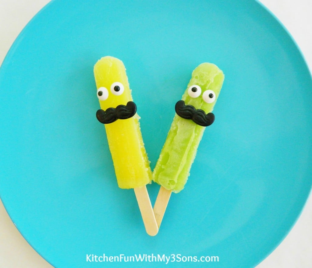 Father's Day Popsicle's with a One Cool Pop Mustache 