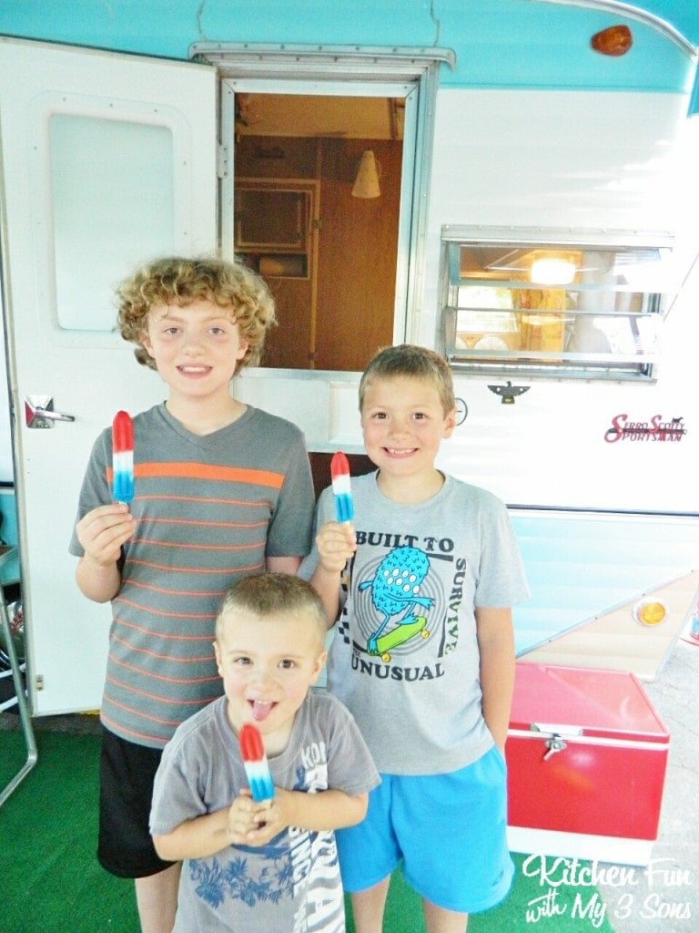 Here are my boys with their Popsicle's on our last camping trip