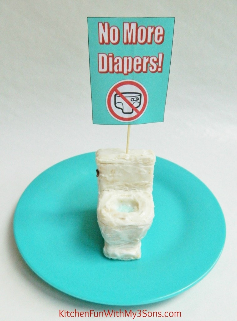 We also made a No More Diapers sign that he thought was pretty funny!