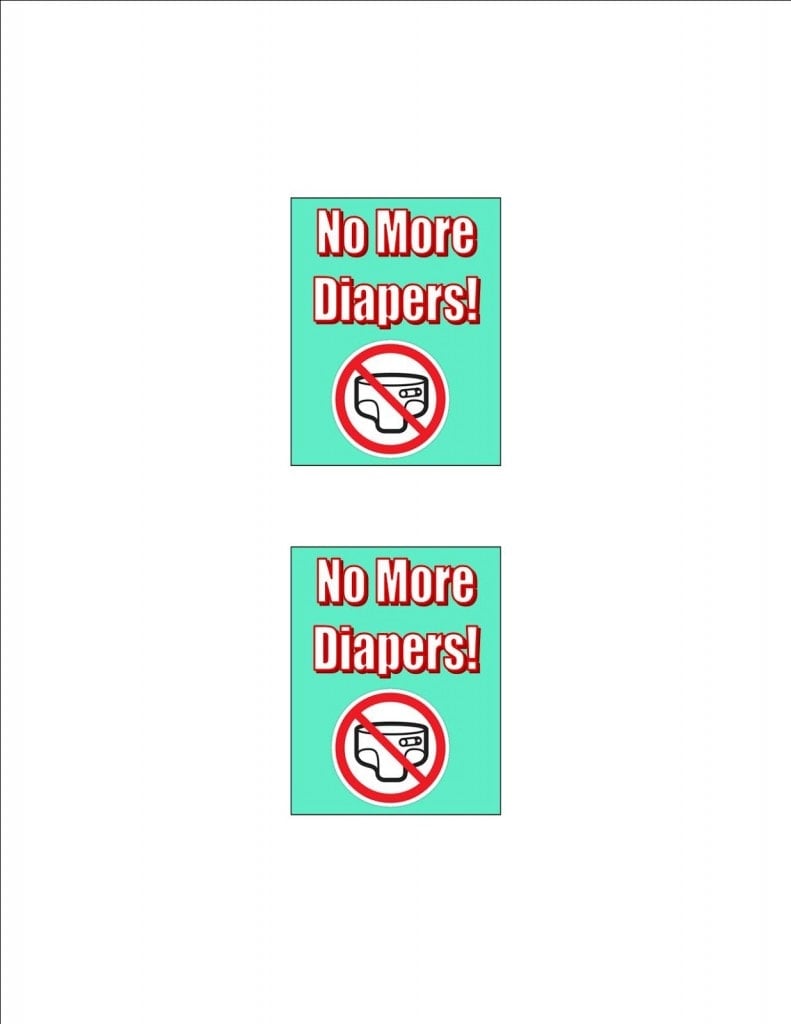 No More Diapers Printable