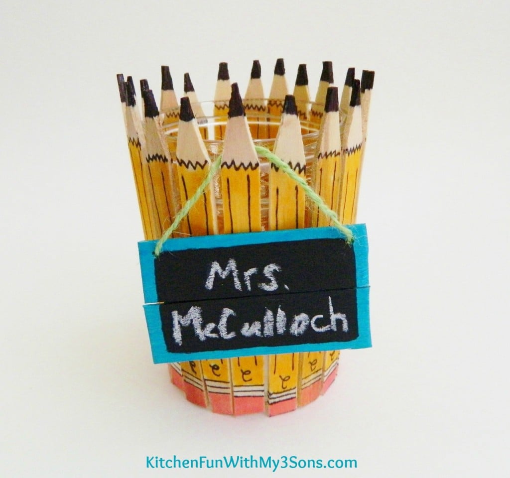 Back to School Popsicle Stick Pencil Craft for Teachers