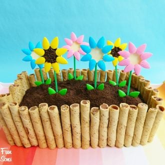 flower box garden cake
