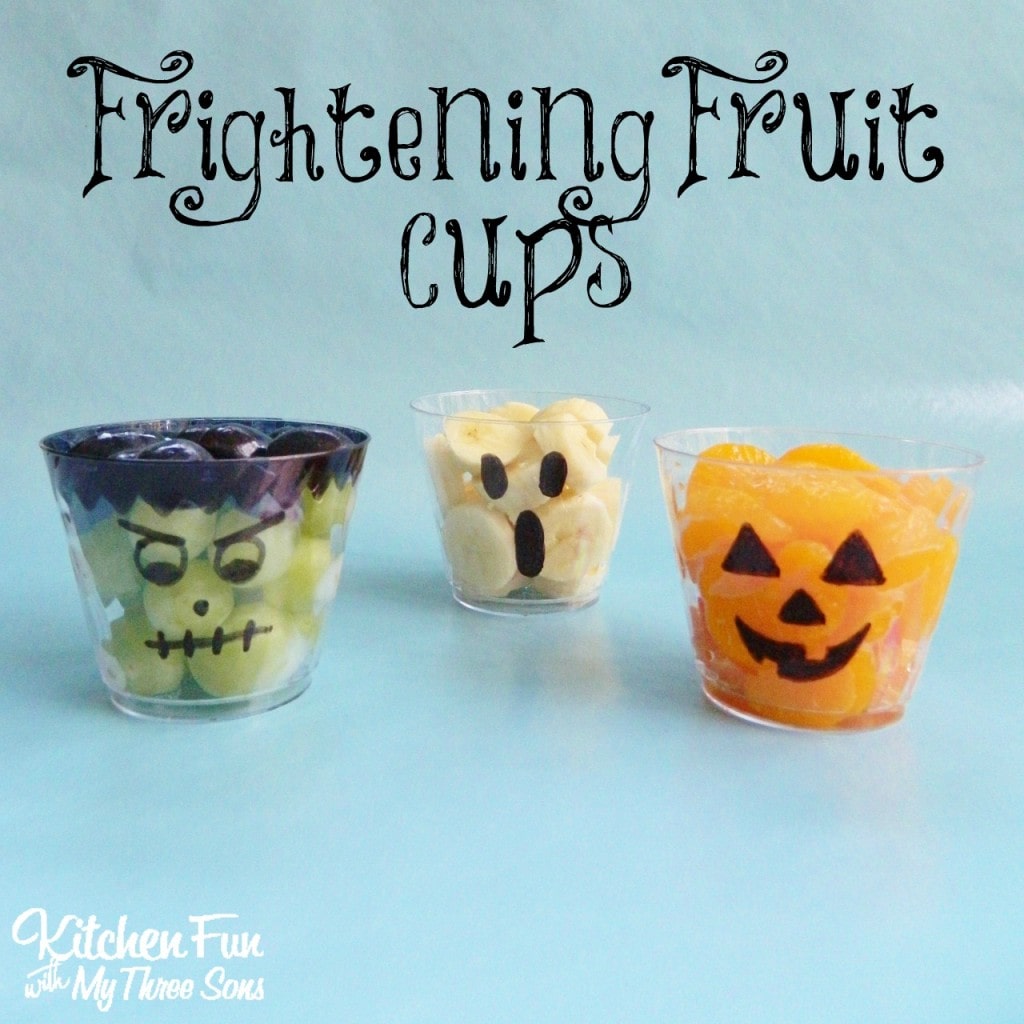 Halloween Frightening Fruit Cups