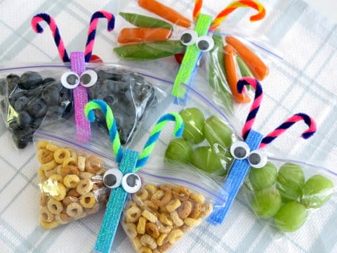 Butterfly Snack Bags - Super Easy Snack Bag for Kids