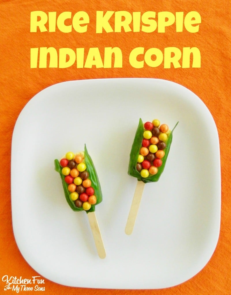 Thanksgiving Indian Corn Rice Krispies Treats